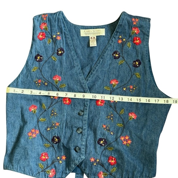 Karen Scott Blue Vest Jackets & Coats - Picture 6 of 8